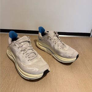Hoka Athletic Shoes in Beige and Blue